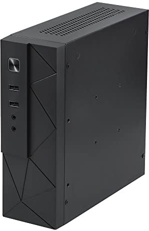 Goodisory MX01 SECC Fanless Mini ITX HTPC Chassis with 3.5 Hard Drive Bay and Vertical Stand Foot (Black)