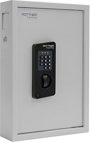 Rottner Schlüsseltresor Fabio 48 Stahl Elektronikschloss Notöffnung möglich 48 Schlüsselanhänger gratis Hakenleiste verstellbar inkl. Befestigungsmaterial