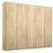 Rauch Möbel Alabama Schrank Kleiderschrank Drehtürenschrank Eiche Sonoma, Holz 5-türig inklusive Zubehörpaket Classic 3 Kleiderstangen, 9 Einlegeböden BxHxT 226x229x54 cm