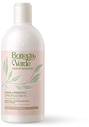 Bottega Verde, Hafer und Präbiotikum [Schutz+] - Duschbad - respektiert die natürlichen Abwehrkräfte der Haut - sanft, schützend, weichmachend (400 ml) - alle Hauttypen