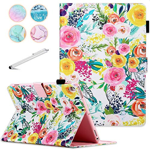 Fancity Schutzhülle für iPad mini 5 Mini 4 Mini 3 2, Smart Wake Sleep Flip Stand Case Soft PU Leder Schutzhülle mit Kartenfach Stifthalter für Apple iPad mini 1 2 3 4 5 - Rose