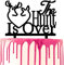 CARISPIBET Hochzeitstortenaufsatz The Hunt is Over, Party-Kuchen, Hochzeitstorte, Acryl, dekorative Hirsch- und Reh-Silhouette