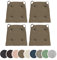 sleepling 4er Set Stuhlkissen, Sitzkissen für Indoor und Outdoor, mit Klettverschluss, 100% Baumwolle, Made in EU, Maße: 42 (vorne) 35 (hinten) x 40 x 5 cm, Taupe
