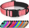 Joytale Collier pour Chien en Nylon avec Bande Réfléchissante,Collier Rembourré Classique pour Extra Grande Chien,Rose,XL