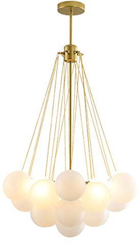 Nordic Postmodernen Led Ball Hängendes Licht,Mid Century Moderne Glaslampe Für Esszimmer Wohnzimmer Leuchten,E27 Bubble Ball Glas Kronleuchter Beleuchtung-