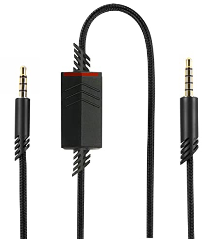 QJYTH Replacement A40 Cord Compatible with Astro A40 Headset, A40 Inline Mute Audio Cable for Astro A10/A40/A40TR Gaming Headset,Compatible with PS5/PS4 Controller(6.5 Feet, Black)