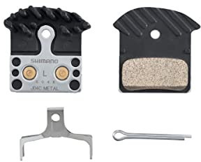 SHIMANO Unisex – Erwachsene J04C Scheibenbremsbelag, Schwarz, Silber, Einheitsgröße