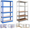 AUTOFU Garagenregal 180cm x 90cm x 40cm Heavy Duty Regale für die Lagerung - Blaue 5-stöckiges Regal (175KG pro Regalbrett), 875KG Kapazität | 3 Jahre Garantie