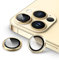JETech Camera Lens Protector for iPhone 13 Pro 6.1-Inch and iPhone 13 Pro Max 6.7-Inch, 9H Tempered Glass Metal Individual Ring Cover, HD Clear, 1 Set (Gold)