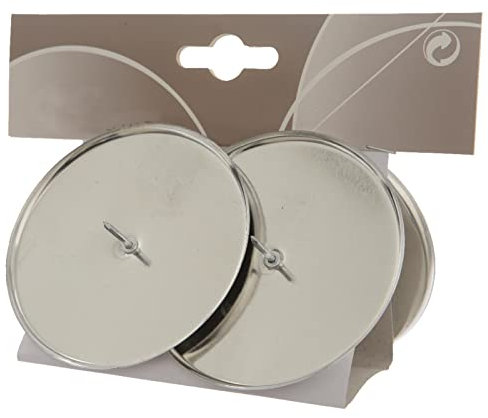 Dadeldo Living & Lifestyle Kerzenhalter 4er-Set Metall 5x8cm Silber Adventskranz Kerzenteller