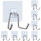 Adhesive Hooks,8 PCS Heavy Duty Door Wall Hanging Hook Adhesive Double Hooks for Kitchen, Bathroom, Office, Closet, Hanging Coat Cloth Towel Key Decorations 44 lb/20kg (Max)
