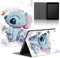 Tablet Hülle für iPad 9,7 Modell 2018/2017 6./5. Generation, Schutzhülle mit Schön Stitch Muster Slim Halten Sie vorne Case PU Leder Flip TPU Stoßfest Verstellbar Ständer Tablet Folio, 10