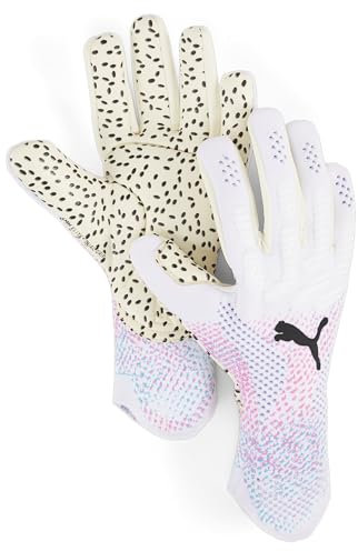 PUMA Future Ultimate NC, Unisex-Erwachsene Torwarthandschuhe, PUMA White-Poison Pink-PUMA Black, 11-041923