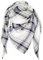 FIFTHAVE Écharpe Femme Homme Châle Cachemire Ecossaise Mode Ponchos Plaid Foulards Automne Hiver Oversize Cape Glands Scarf Carreaux Chaud Carrée Souple Étole Couvertures Bleu-gris
