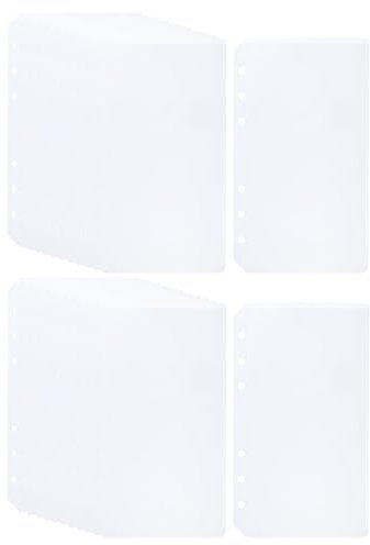PATIKIL A6 Binder-Tasche, 24er Pack PVC 6-Loch Binder-Taschen für Fotos, Karten, Rechnungen, Dokumente, wasserdichte Aufbewahrungstaschen für 6-Ring-Notizbuch-Binder, transparent