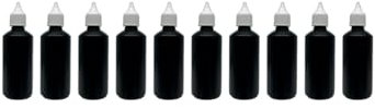 kittifix 10 leere Flaschen 80ml schwarz für Klebstoff u.a. mit Dosierspitze