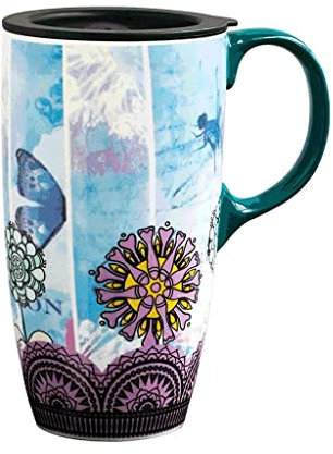 HASMI Große Kaffeetasse, 500 ml Kaffeetassen Klassische amerikanische Kaffeetasse mit Deckel Kaffeetassen mit PVC-Deckel Große Kaffeetasse aus Knochenporzellan Teetasse