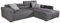 Riess Ambiente Modernes XXL Ecksofa GRANDEZZA 280cm grau Bigsofa Ottomane variabel inkl. Kissen Eckcouch Couch Sofa Wohnzimmer Strukturstoffcouch Strukturstoffsofa