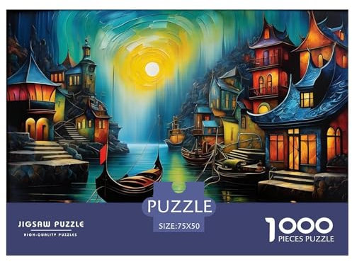 Van Gogh Style Jigsaw Puzzles for Adults 1000 Piece Kids Toys Family Jigsaw Games Christmas Birthday Gifts Puzzle Educational Boys Girls 1000pcs (75x50cm)