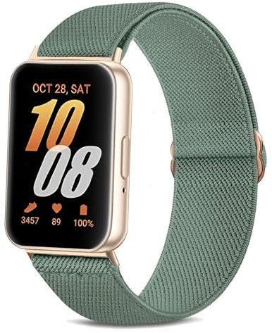 TUCOMO Elastische Nylon Armband Kompatibel mit Samsung Galaxy Fit 3, Loop Dehnbare Ersatzarmband Uhrenarmband für Samsung Galaxy Fit 3 SM-R390 Herren Damen