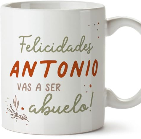 MUGFFINS Tazas Personalizadas para ABUELO - En Español - Vas a ser abuelo - 11 oz / 330 ml - Regalo personalizable original y divertido