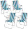 URBNLIVING Klappbare Liegestühle aus Metall für Garten, Terrasse, Camping, Strand, Picknick, Outdoor-Sitze