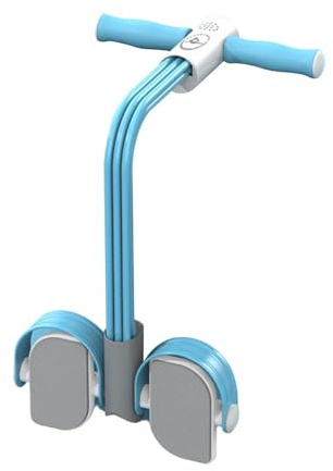Oshhni Widerstandsband mit Fußpedal, Widerstandstrainingsbänder, Digitalanzeige, Multifunktions-Trainingsgerät, Sit-up-Band für Rücken, Beine und Arme, Blau