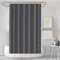 LUKDUNG 180x180 Badevorhang, Duschvorhang Anti-schimmel in Badezimmer, Vorhang für Badewanne Dusche aus Stoff Wasserdicht Waschbar, Waschbar PEVA Shower Curtain mit 12 Duschvorhangringe Dunkelgrau