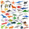 48 Figurines d'animaux Marins en Plastique, animal marin miniature enfant,animaux marins jouet,de Piscine & de Bain pour Garçons & Filles - Solide & Non Toxique, Cadeau de Bain pour Enfants éducatifs