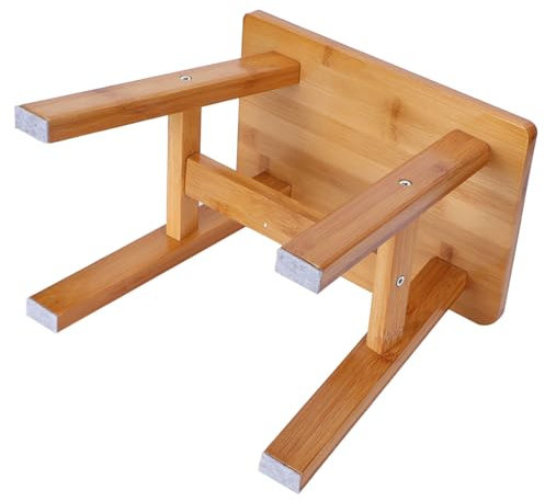 AKLOSIPY Mehrzweck-Sm-Klapphocker für Niedrigen Hocker für den Heimbereich (Kleiner quadratischer Bambushocker)