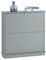 SoBuy Schuhschrank Schmal Schuhkipper Schmal mit 2 Klappen - für bis zu 10 Paar Schuhe, stabil und kippsicher - Geeignet für Flur, Eingangsbereich - Hellgrau - BHT ca.: 76x78x18cm FSR99-HG