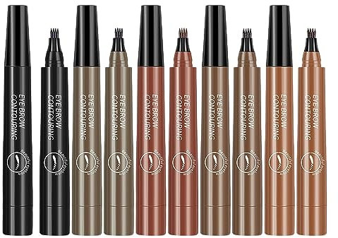 Augenbrauenmarkierungsstift - Augenbrauenstift Bleistift wasserfest - Augenbrauen-Markierungsstift, Schwarz, für Natursimulation, wilde Augenbrauen, schnell trocknend, langes Tragen, kein