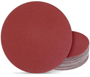 Carta abrasiva eccentrica, 125 mm, grana 180, dischi abrasivi da 125 mm, per levigatrice orbitale, fogli abrasivi in velcro da 5 pollici, per materiali in legno, truciolato, metallo (30 pezzi)