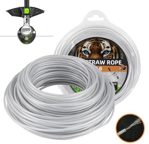 Filo per Decespugliatore in Acciaio, 3mm x 45m Filo per Decespugliatore, Filo di Acciaio Tagliaerba Linea di Trimmer Filo per Tagliabordi Filo Acciaio per Decespugliatore