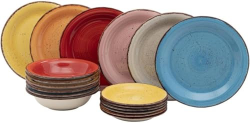 Servizio Piatti per 12 Persone in Gress Porcellana 36 pezzi per Lavastoviglie modello (geos)