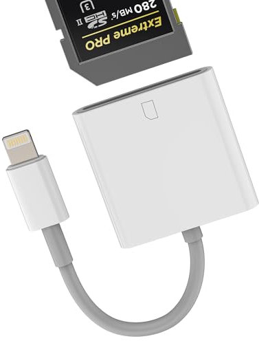 Lettore schede SD Lightning per iPhone 14 13 12 Pro MAX Adattatore per Apple Card Reader Memoria Foto Digitale Fotocamera Cavo Slot Memory Stick Accessori per iPad Adapter Cartão Leitor Adattatore