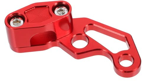 Bremsleitungsklemme mit 6, 3mm aus Aluminiumlegierung Motorrad und 7, 5mm | Rot, Stabile Kabelfixierung, Einfache Montage, Langlebig Nutzbar, für Motorrad Bremsleitung