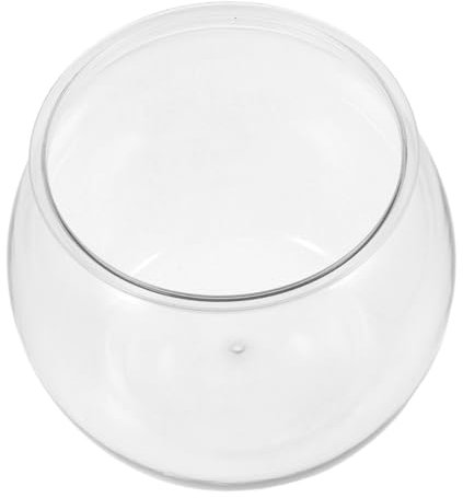 Abaodam Aquarium hydroponisches Fischglas Desktop Fischschale durchsichtiges Fischglas aus Kunststoff Garnelenbecken Tischfischbecken Aquarientöpfe das Haustier Transparent