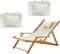 Juego de 2 Asientos de Repuesto para Silla Plegable – Tela Oxford 600D Resistente e Impermeable 114×43 cm con Cojín Transpirable, para Sillas de Jardín, Playa y Piscina