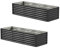 Amopatio Set di 2 Orto Rialzato in Acciaio Zincato per Giardino Esterno, Fioriera da Esterno 1300L, Ortaggi, Erbe e Fiori, Cassone Orto Grande, 240x90x60 cm, Nero