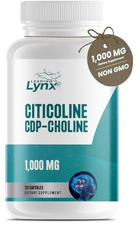 Citicoline 1000mg CDP Choline Supplement – Brain Health, Memory, Focus, Mental Clarity & Cognitive Function Support – Nootropic Choline Supplement for Men & Women, 120 Capsules