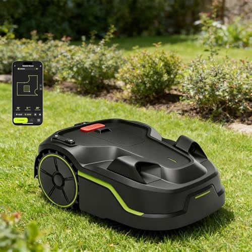 WEIMILOR Robot tagliaerba Senza Fili, consigliato per Prati Fino a 800 m², mappatura 3D AI e LiDAR a 360°, Taglio dei Bordi a 5 cm, Adatto agli Animali Domestici, per Tutti i Terreni