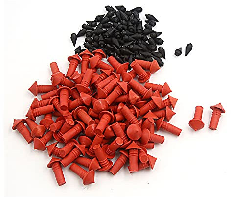 uxcell 170x Reifenreparatur Einsteckstopfen (7mm) - universell einsetzbar in Rot/Schwarz