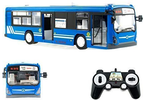 efaso RC Bus E635-003 1:32 2,4GHz realistischer Stadtbus mit Licht, Sound, Hupe und beweglichen Türen in BLAU