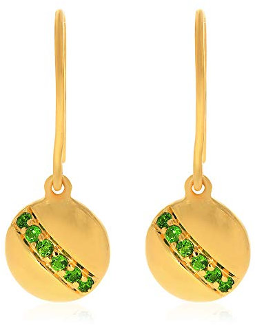 XEN Ohrhänger mit 12 Chromdiopside ca. 0,26 ct. vergoldet