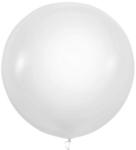 Happium - 91,4 cm große Latex-Luftballons in verschiedenen Farben, 6 Stück (weiß)