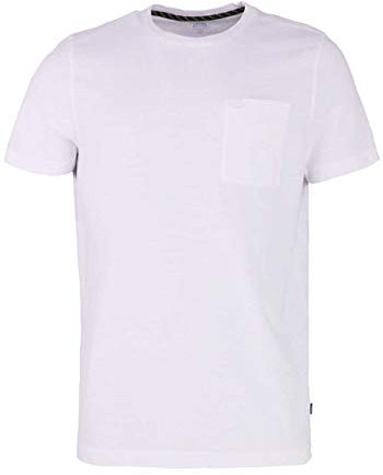 CAMEL ACTIVE Halbarm T-Shirt Rundhals Logo-Stick Brusttasche weiß Größe S