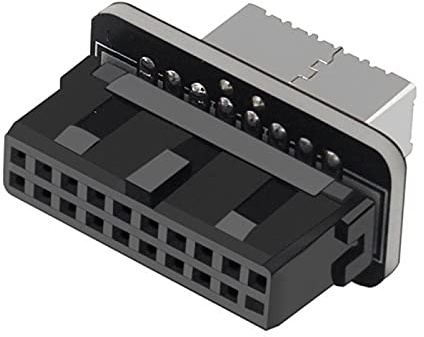 LeHang 2X USB 3.0 Interner Header auf USB 3.1/3.2 Typ C Front Typ E Adapter 20pin auf 19pin Konverter für Mainboard Connector Riser