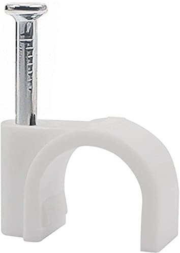 Reulin Kabelclips, 7 mm, stark, Weiß, 100 Stück