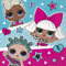 Unique Papierservietten - 16,5 cm - LOL Surprise Party - Packung mit 16